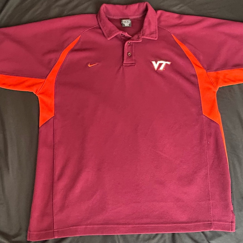 Nike Dri-Fit Men's Large Virginia Tech Polo Shirt